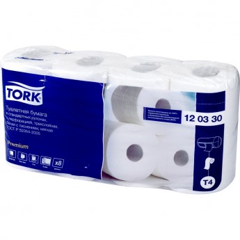 Бумага туалетная TORK PREMIUM 15 м 1/12 8 рул/уп