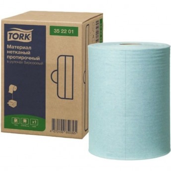 Материал протирочный TORK ADVANCED нетканый 1-слой 100 м в рулоне 253 листов 63гр/м бирюзовый 1/1