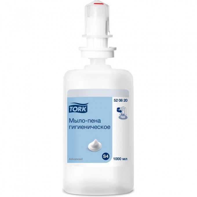 Мыло пенное TORK ADVANCED S4 1 л гигиеническое прозрачное, картридж для диспенсера PX-520820