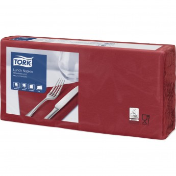 Салфетка бумажная TORK SCA БОРДОВАЯ 33х33 см 2-сл 200 шт/уп