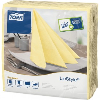 Салфетка для ужина TORK PREMIUM LINSTYLE светло-кремовые, 50 шт