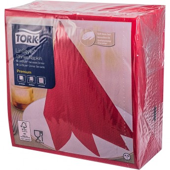 Салфетка TORK LinStyle Dinner Napkin красная 'SCA' 1/12